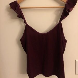 VS dark purple velvet crop top